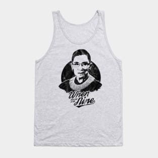 RBG Ruth Bader Ginsburg Distressed When There Are Nine Tank Top